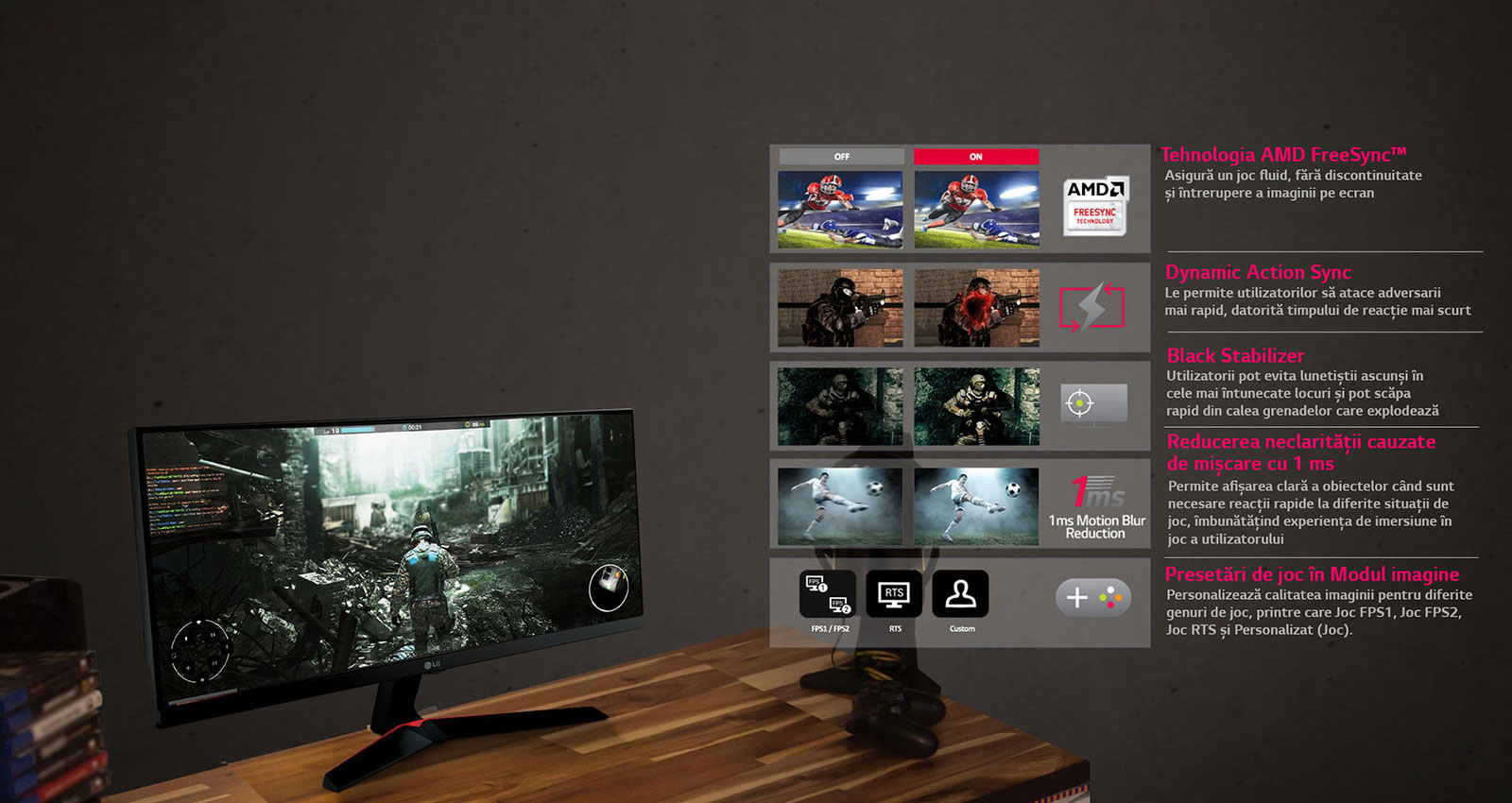 Caracteristici variate pentru jocuri: Modul Joc1