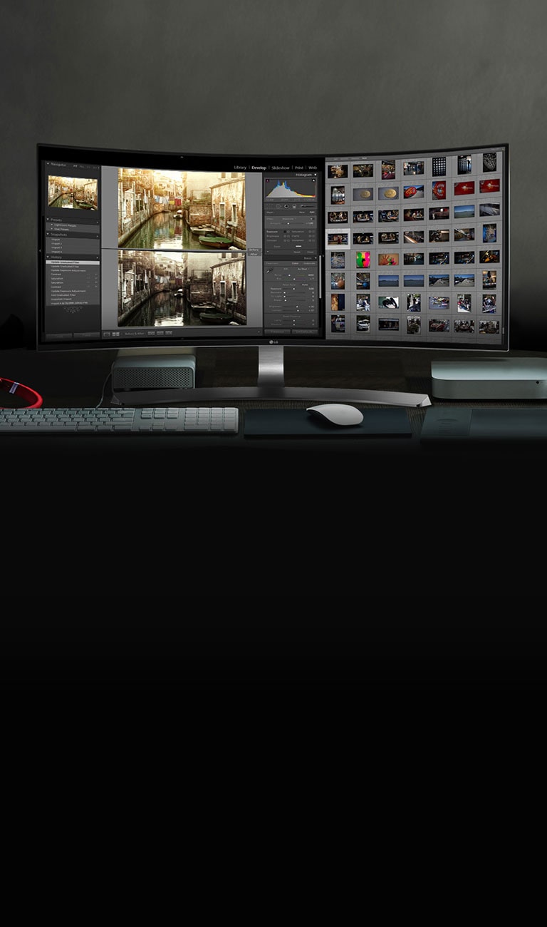 21:9 Curved UltraWide™ QHD  cu afișaj IPS