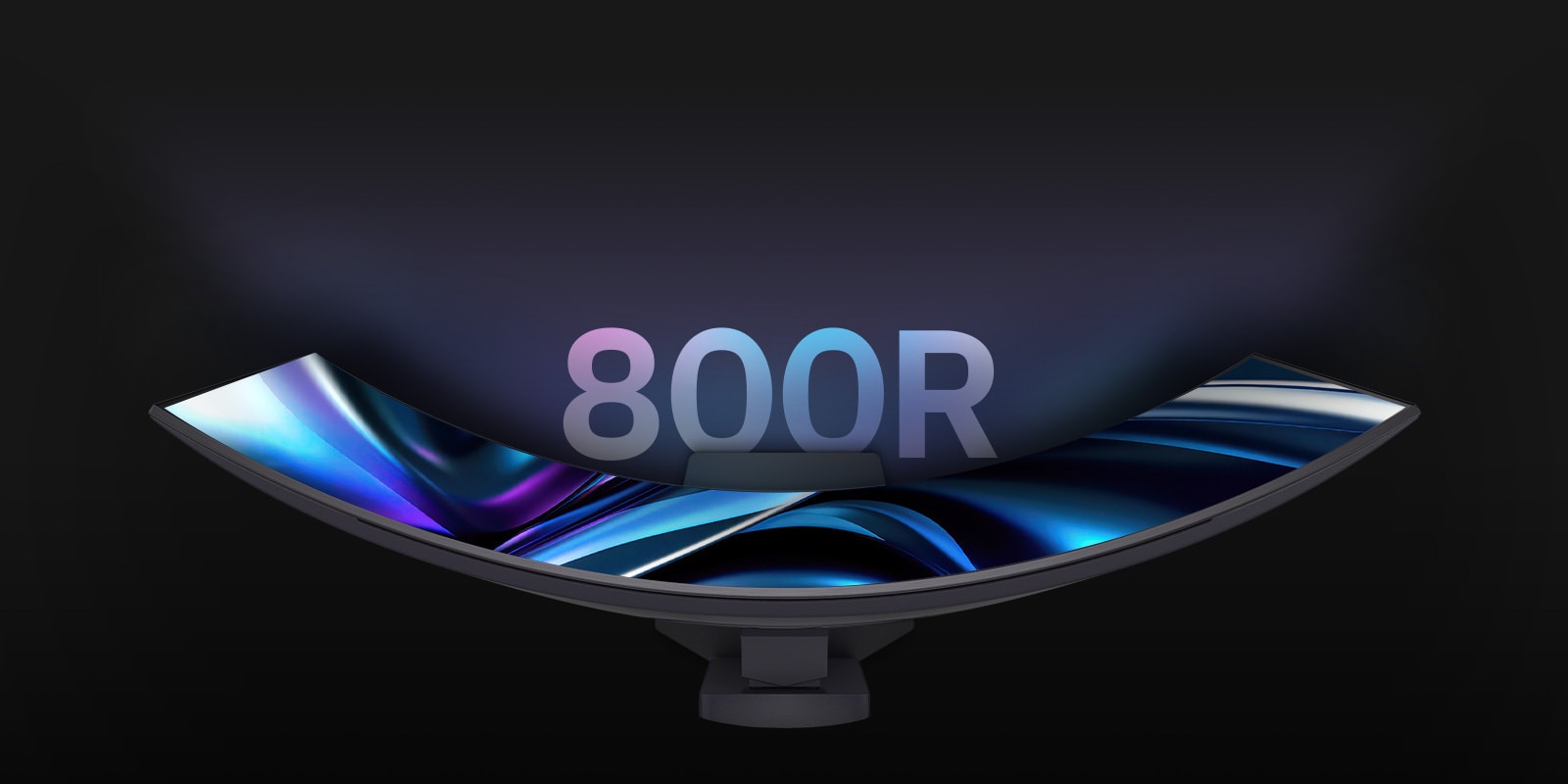 Vedere de sus a corpului cu curbură 800r.