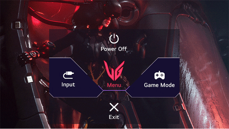Imaginea interfeței grafice cu utilizatorul (GUI) a monitorului UltraGear.