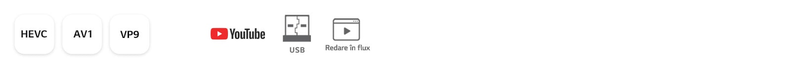 Un ecran TV care afișează un papagal verde cu pictogramele Youtube, USB și redare în flux