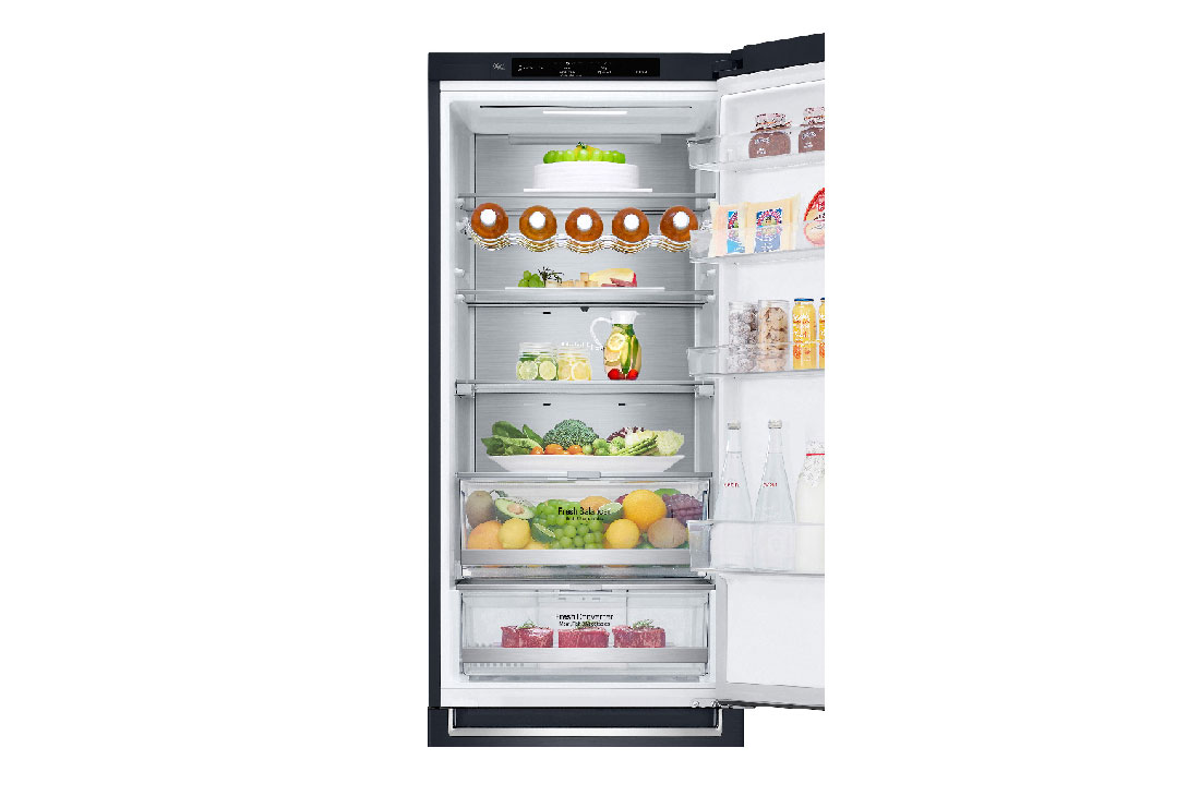 LG Combină frigorifică | Clasa D | 384 L | Total No Frost | Compresor Linear Inverter 10 ani garanție | Door Cooling+™ | FRESHConverter™ | Negru mat, GBB72MCVFN, thumbnail 5