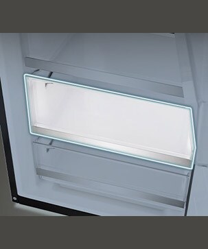 Zona de acoperire a alimentelor din interiorul frigiderului.