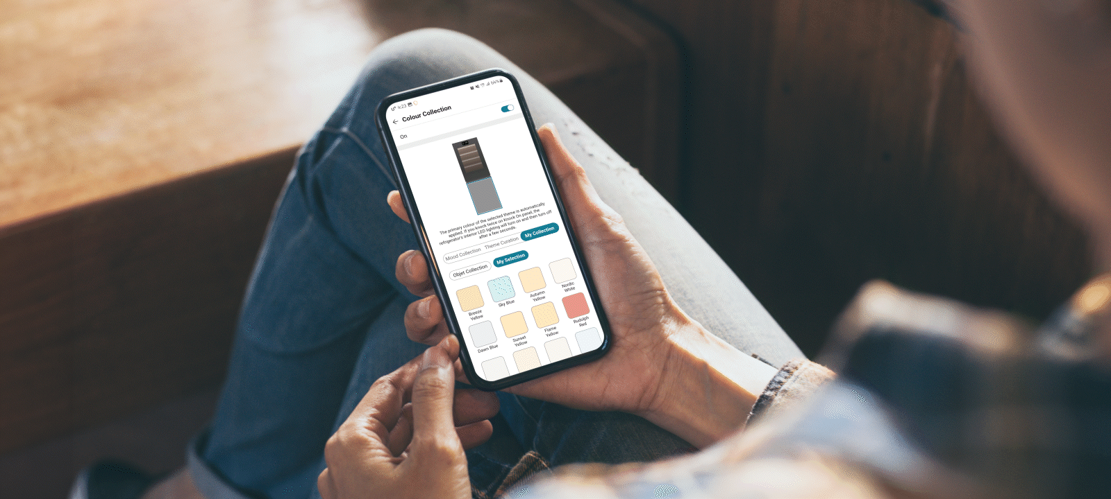 Imagine care arată o aplicație ce permite manipularea frigiderului 