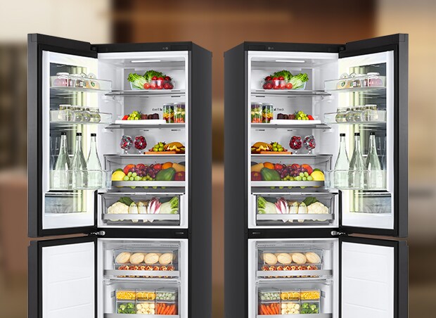 Imagine cu un frigider care se deschide atât spre dreapta, cât și spre stânga.