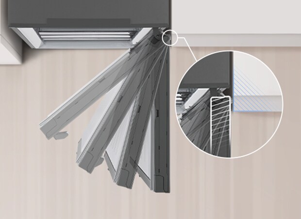 Imagine cu ușa frigiderului deschisă complet la 90 de grade.