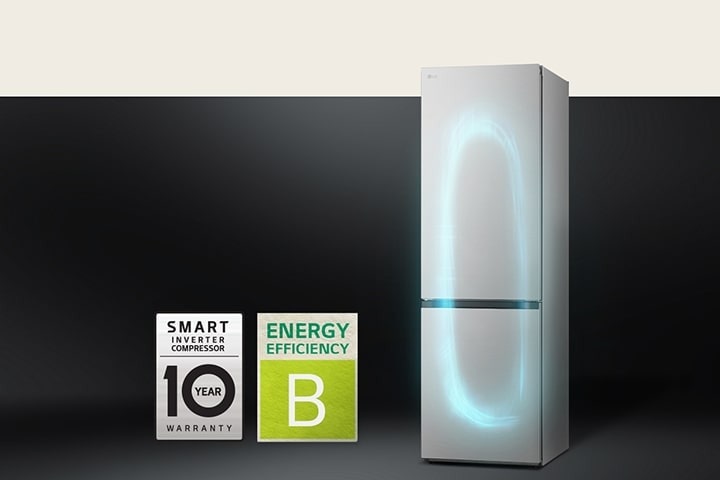 Răcitor cu sistem de răcire eficient cu compresor invertor inteligent și etichetă de garanție de 10 ani a compresorului.