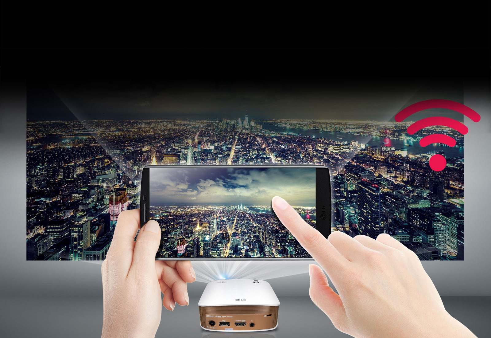 Go wireless. Conectivitate telefon-proiector