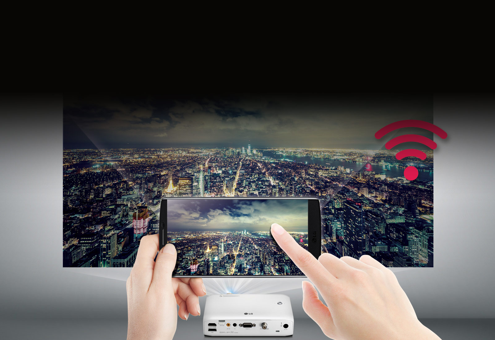 Go wireless. Conectivitate telefon-proiector1