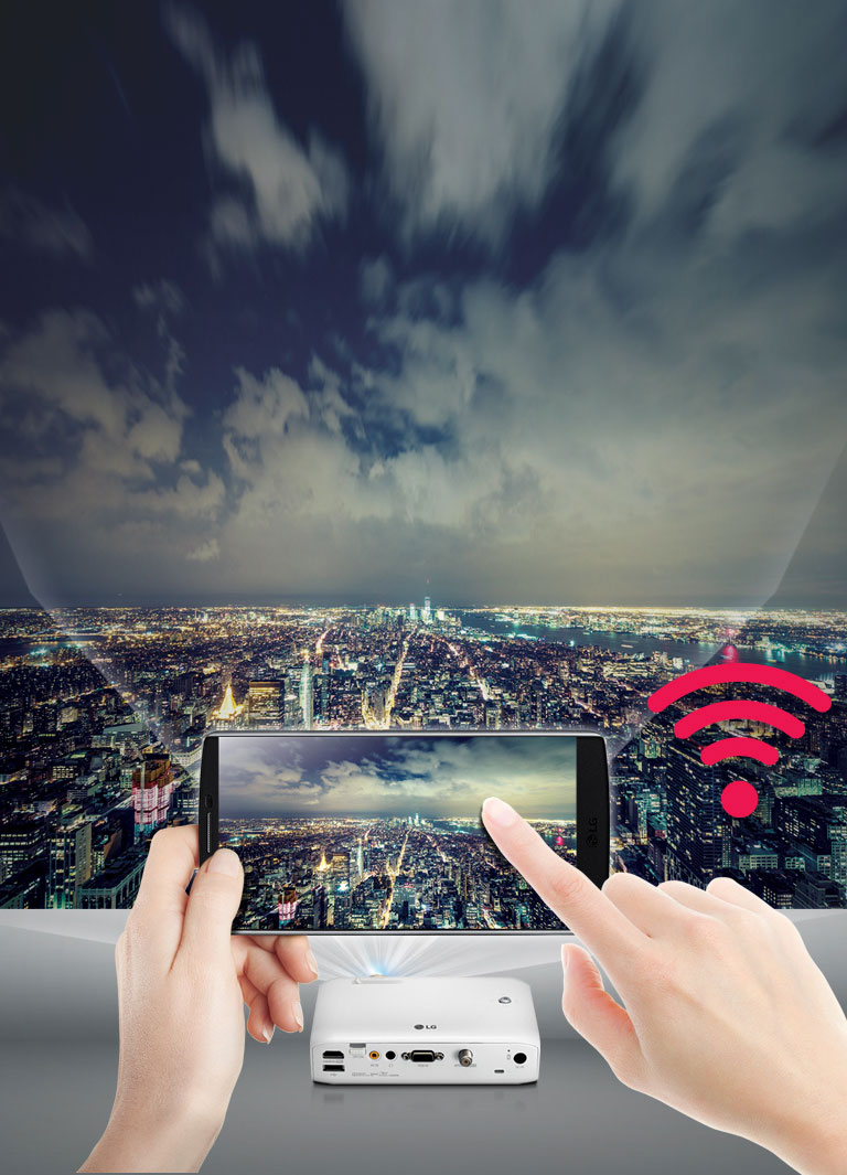 Go wireless. Conectivitate telefon-proiector2