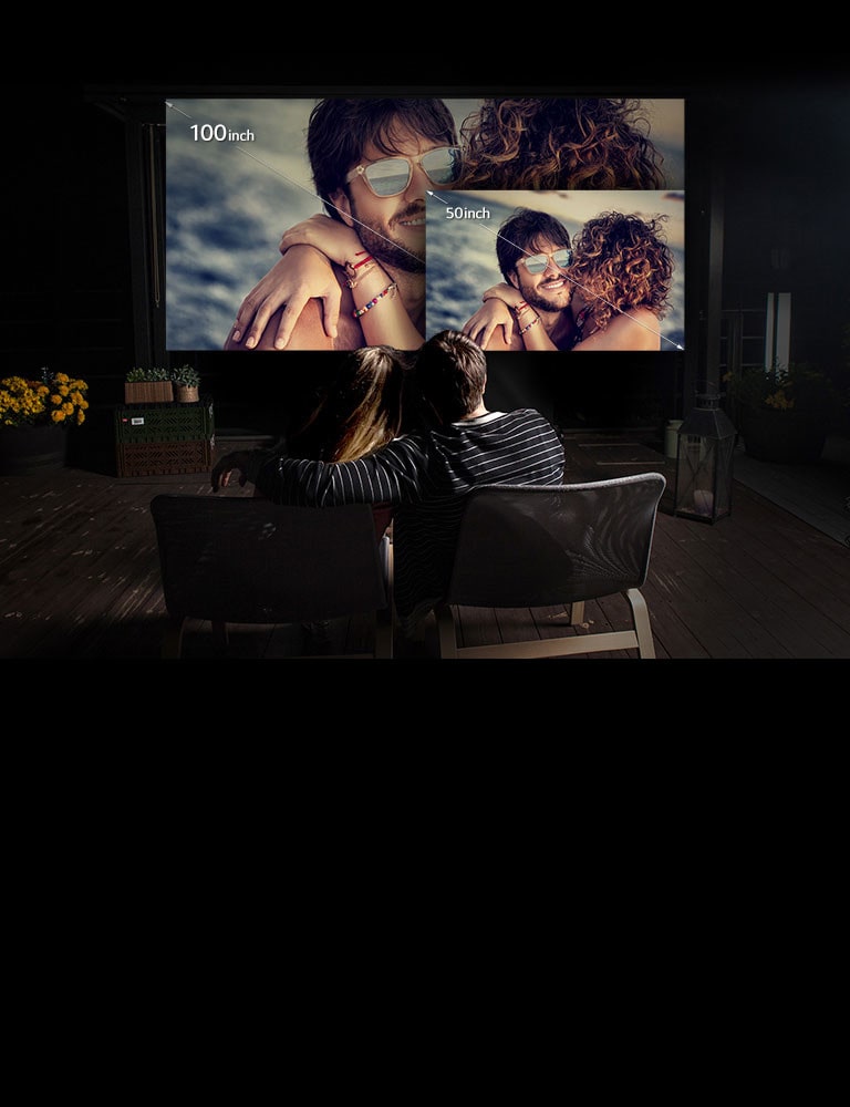  Bucură-te de experiență pe un ecran de 100 inch2