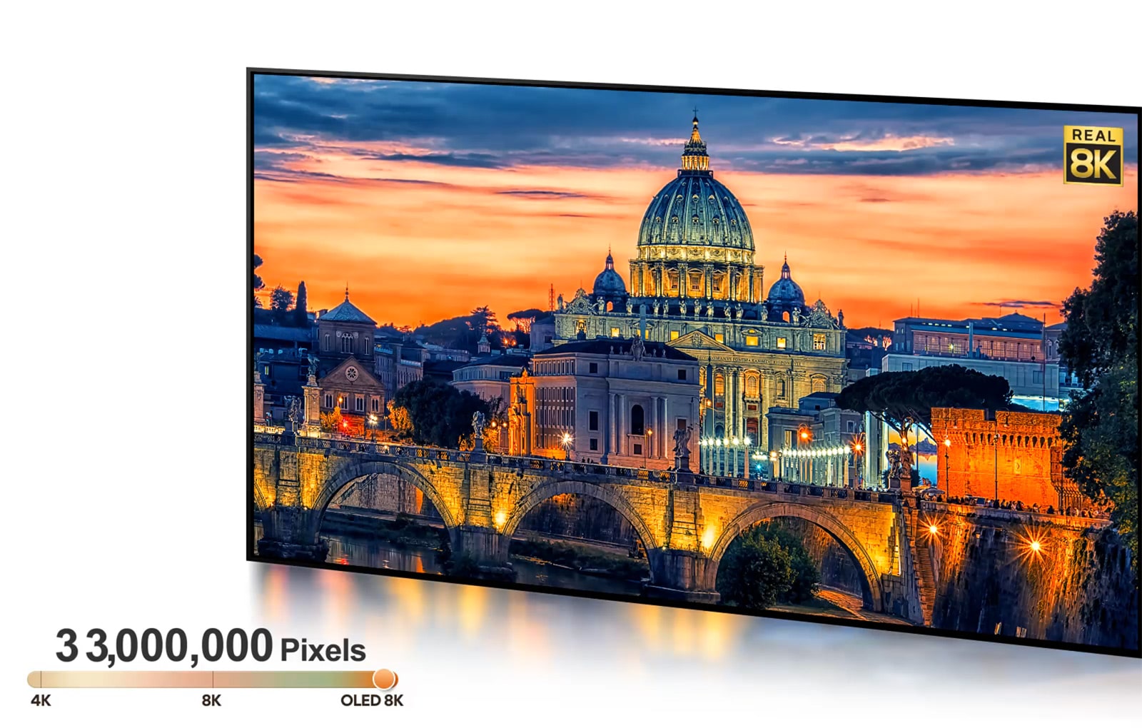 Un ecran TV care captează peisajul din Piața Sf. Petru (redă videoclipul)