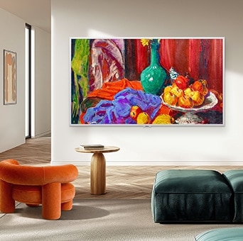 LG QNED AI QNED70 Mini LED cu Dynamic QNED Color umple ecranul cu explozii vii și fluide de mișcare multicoloră, asemănătoare picturii, evidențiind o vibrație îmbunătățită a culorilor, certificată pentru un volum de culoare de 100%.