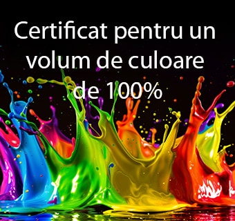 LG QNED evo AI QNED85 Mini LED cu Dynamic QNED Color Pro umple ecranul cu explozii vii și fluide de mișcare multicoloră, asemănătoare picturii, evidențiind o vibrație îmbunătățită a culorilor, certificată pentru un volum de culoare de 100%.