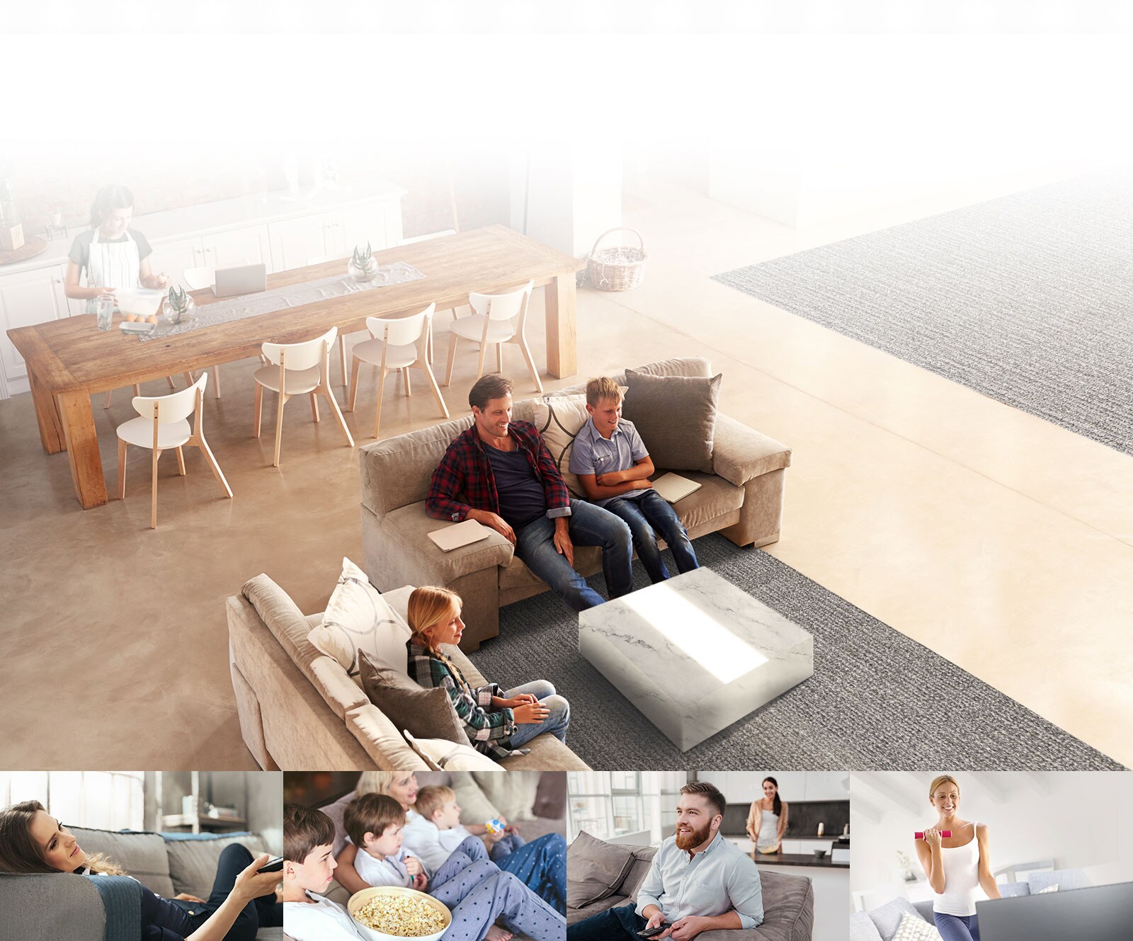 Experiența optimă de vizionare din orice unghi<br>1