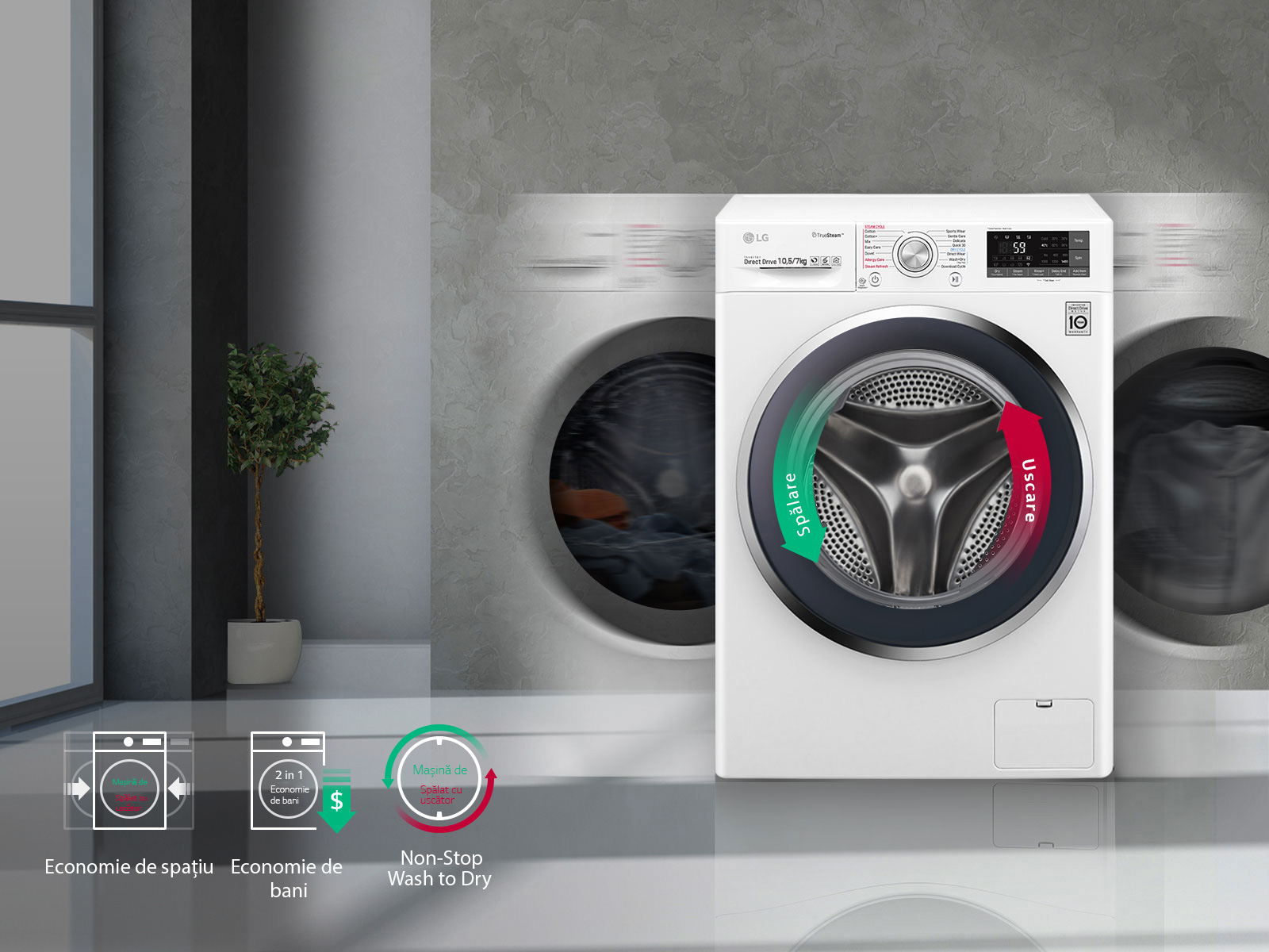 Mașină de spălat rufe și uscător | 2 in 11