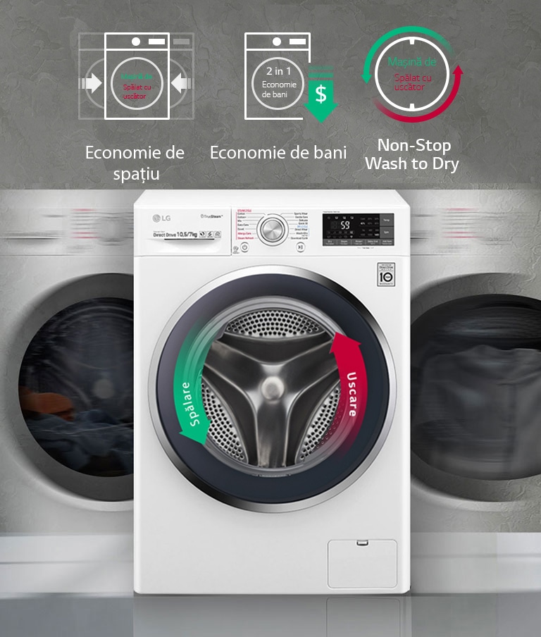 Mașină de spălat rufe și uscător | 2 in 12