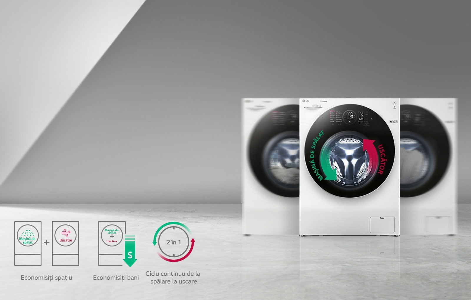 Mașină de spălat și uscător: 2 în 11