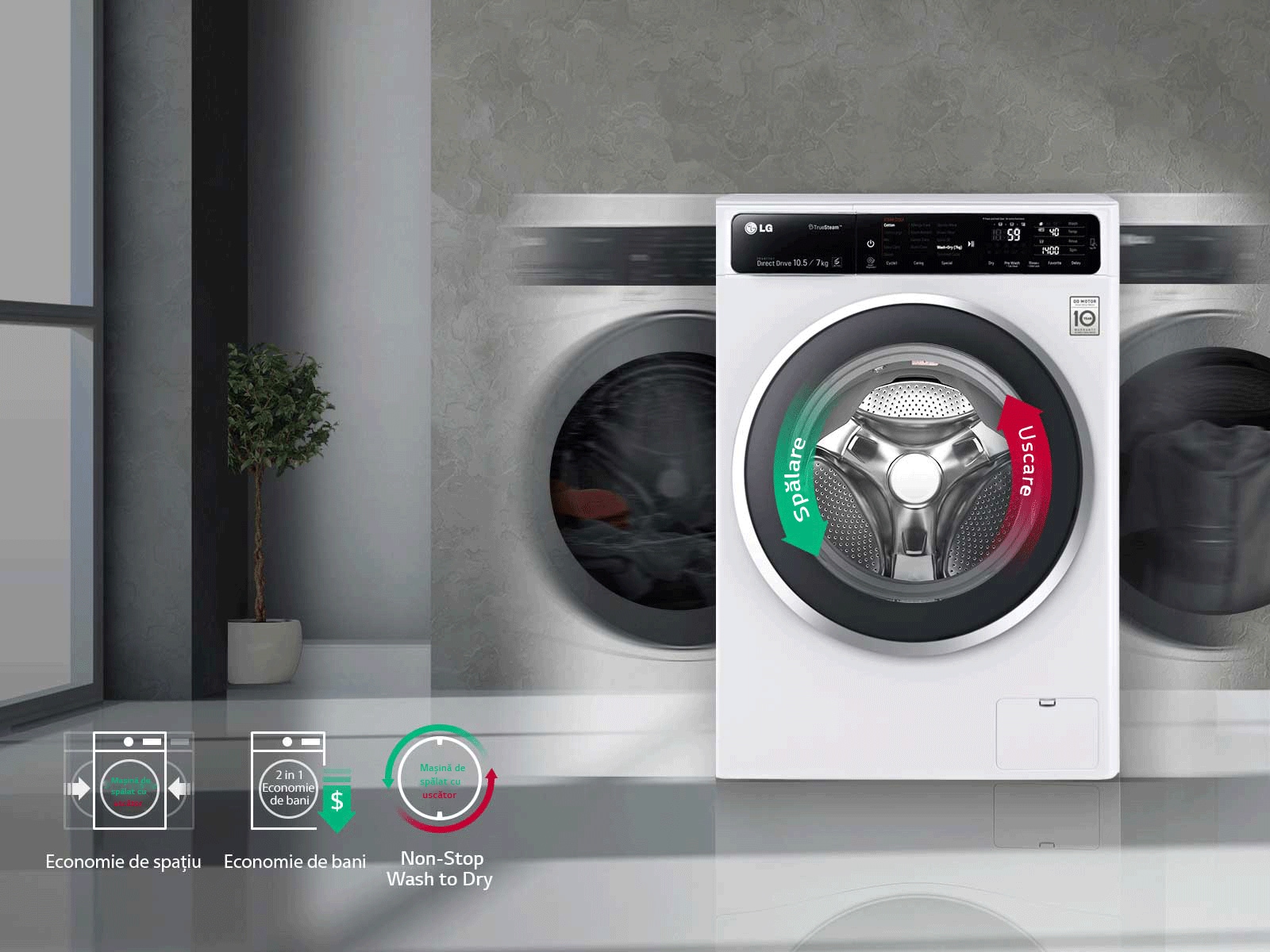 Mașină de spălat rufe și uscător | 2 in 11