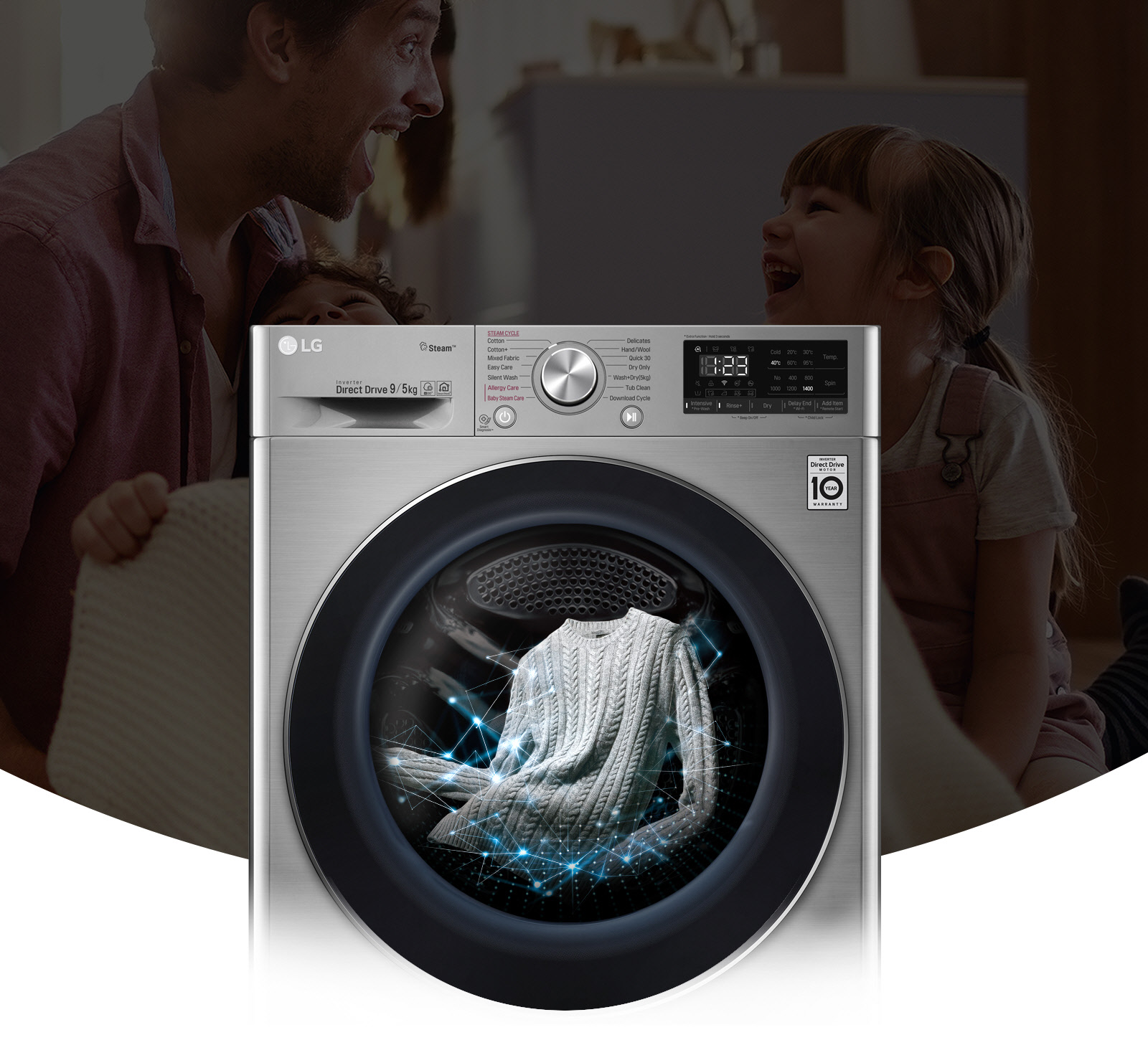 Îngrijire inteligentă a tesaturii mai mare cu 18%1