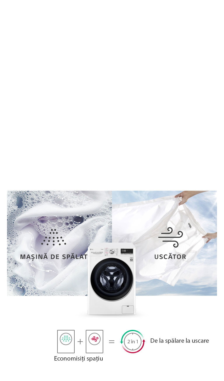Mașină de spălat rufe și uscător