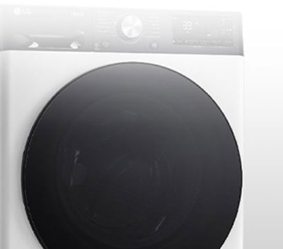 Imaginea mașinii de spălat cu ușa din sticlă securizată vizibilă în mod clar.