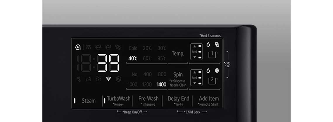 Imaginea mașinii de spălat cu ușa din sticlă securizată vizibilă în mod clar.