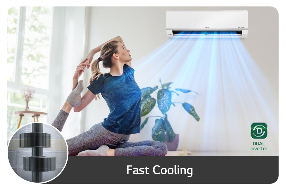 LG Aer Condiționat LG | Deluxe Hyper | 9000 BTU | Dual Inverter| WI-FI | Alb, RĂCIRE RAPIDĂ, HC09RK, thumbnail 9