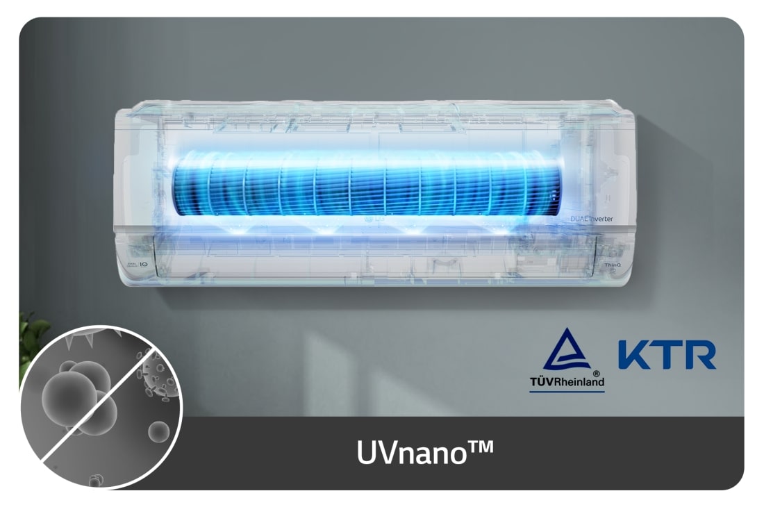 LG Aer Condiționat LG | Deluxe Hyper | 9000 BTU | Dual Inverter| WI-FI | Alb, UVnano™, HC09RK, thumbnail 10