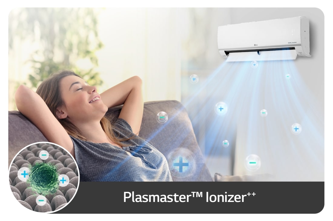 LG Aer Condiționat LG | Deluxe Hyper | 9000 BTU | Dual Inverter| WI-FI | Alb, Plasmaster™ Ionizer++, HC09RK, thumbnail 11