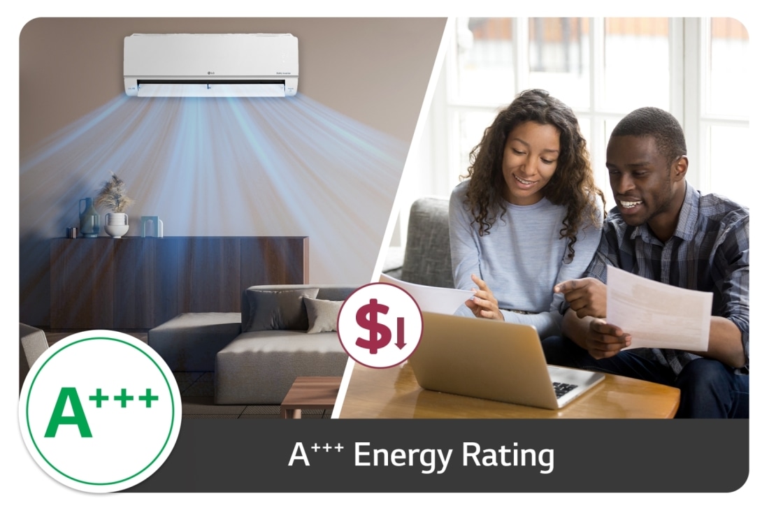 LG Aer Condiționat LG | Deluxe Hyper | 12000 BTU | Dual Inverter | WI-FI | Alb, ECONOMIE DE ENERGIE, HC12RK, thumbnail 8