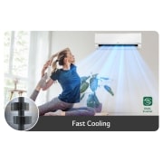 LG Aer Condiționat LG | Deluxe Hyper | 12000 BTU | Dual Inverter | WI-FI | Alb, RĂCIRE RAPIDĂ, HC12RK, thumbnail 9