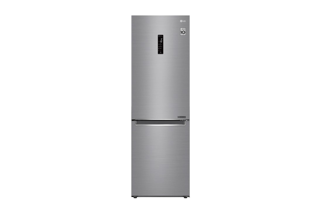 LG Combină frigorifică | Clasa E | 341 L | Total No Frost | Compresor Linear Inverter 10 ani Garanție | Door Cooling | SmartThinQ™ | Gri metalizat, GBB61PZHZN