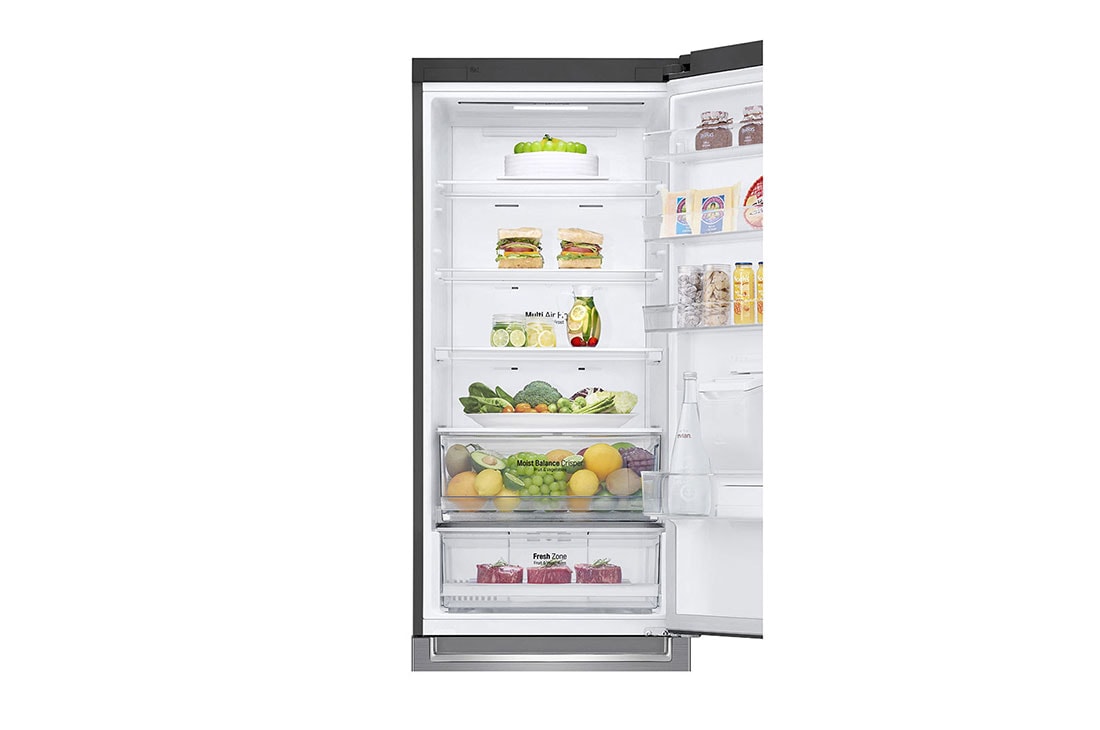 LG Combină frigorifică | Clasa E | 380 L | Total No Frost | Compresor Linear Inverter 10 ani Garanție | Door Cooling | Gri metalizat, GBF62PZHZN, thumbnail 4