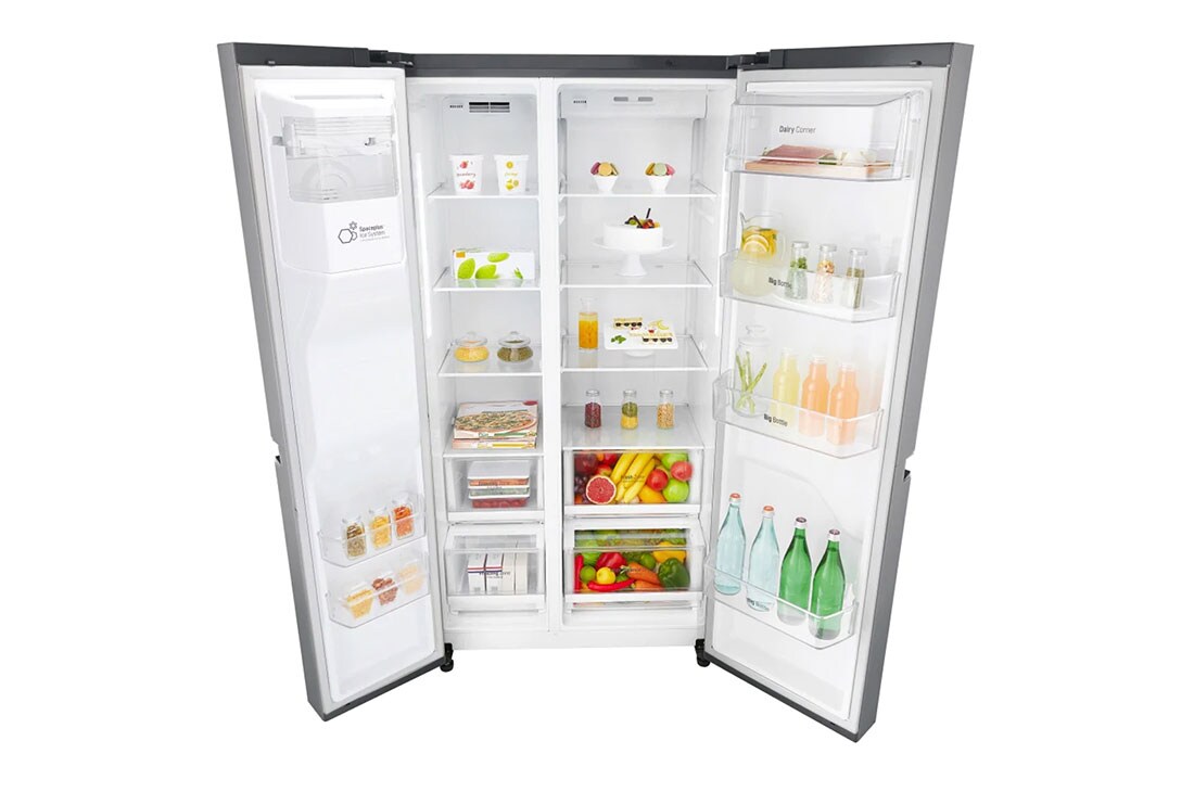 LG Frigider Side by Side | Clasa F | 601 L | Total No Frost | Compresor Linear Inverter 10 ani Garanție | Gri metalizat, GSL760PZXV, thumbnail 7