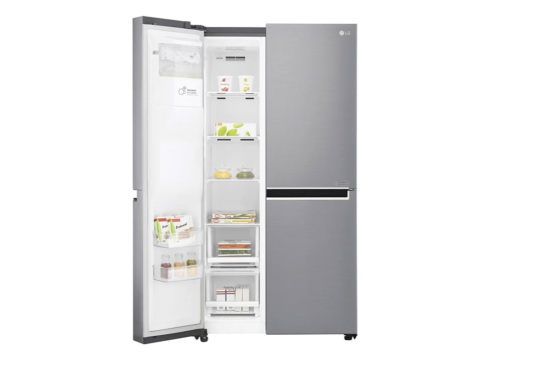 LG Frigider Side by Side | Clasa F | 601 L | Total No Frost | Compresor Linear Inverter 10 ani Garanție | Gri metalizat, GSL760PZXV, thumbnail 8