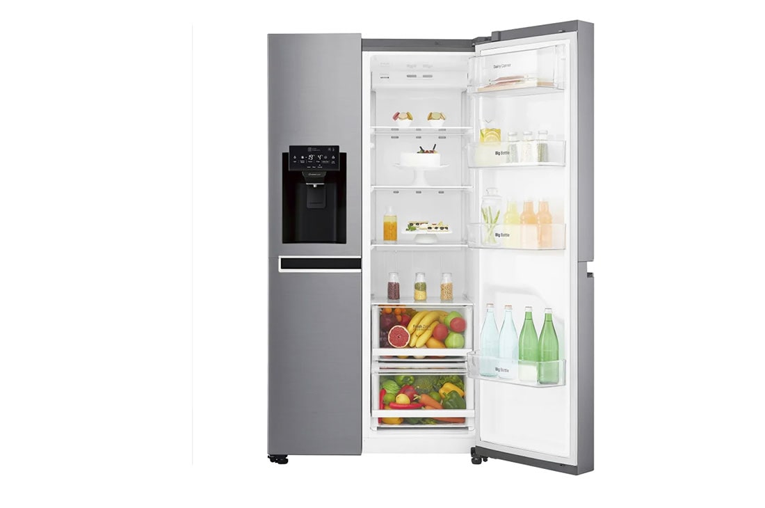 LG Frigider Side by Side | Clasa F | 601 L | Total No Frost | Compresor Linear Inverter 10 ani Garanție | Gri metalizat, GSL760PZXV, thumbnail 9
