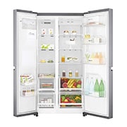 LG Frigider Side by Side | Clasa F | 601 L | Total No Frost | Compresor Linear Inverter 10 ani Garanție | Gri metalizat, GSL760PZXV, thumbnail 6
