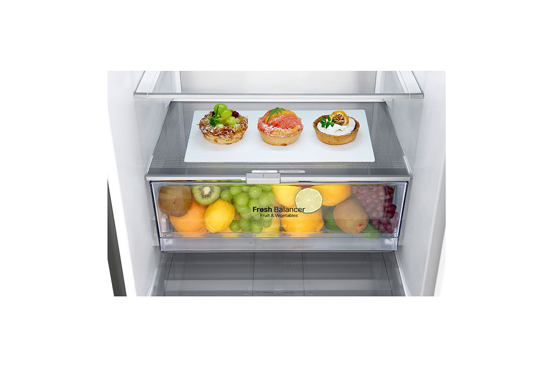 LG Combină frigorifică | Clasa E | 384 L | Total No Frost | Compresor Linear Inverter 10 ani Garanție | Door Cooling | SmartThinQ™ | Gri metalizat, GBB72PZDZN, thumbnail 7