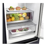 LG Combină frigorifică | Clasa D | 384 L | Compresor Linear Inverter 20 ani Garanție | Door Cooling | Metal Touch Display | ThinQ™ | Negru mat, GBB92MCAXP, thumbnail 5