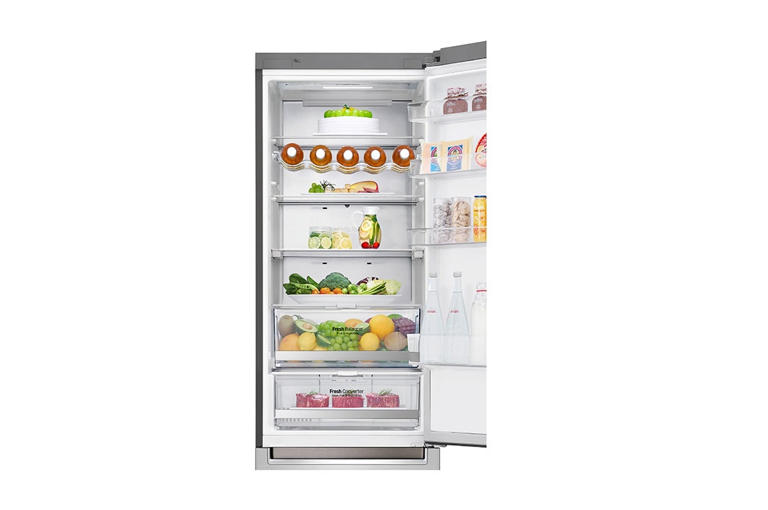 LG Combină frigorifică | Clasa D | 384 L | Compresor Linear Inverter 20 ani Garanție | Door Cooling | Metal Touch Display | ThinQ™ | Gri oțelat, GBB92STAXP, thumbnail 13