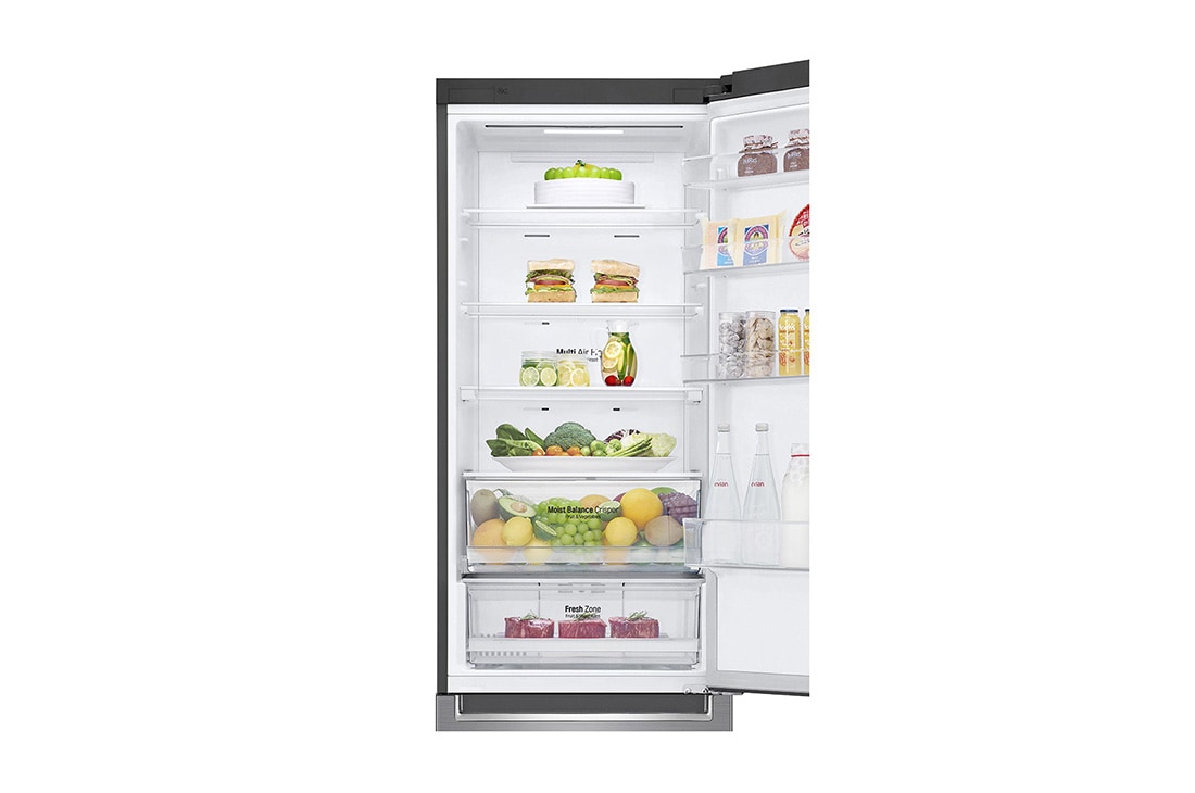 LG Combină frigorifică | Clasa E | 384 L | Total No Frost | Compresor Linear Inverter 10 ani Garanție | Door Cooling | ThinQ™ | Gri metalizat, GBB62PZHZN, thumbnail 12