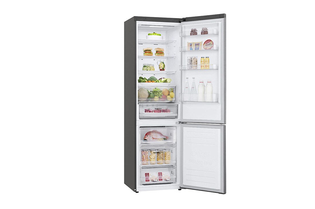 LG Combină frigorifică | Clasa E | 384 L | Total No Frost | Compresor Linear Inverter 10 ani Garanție | Door Cooling | ThinQ™ | Gri metalizat, GBB62PZHZN, thumbnail 13