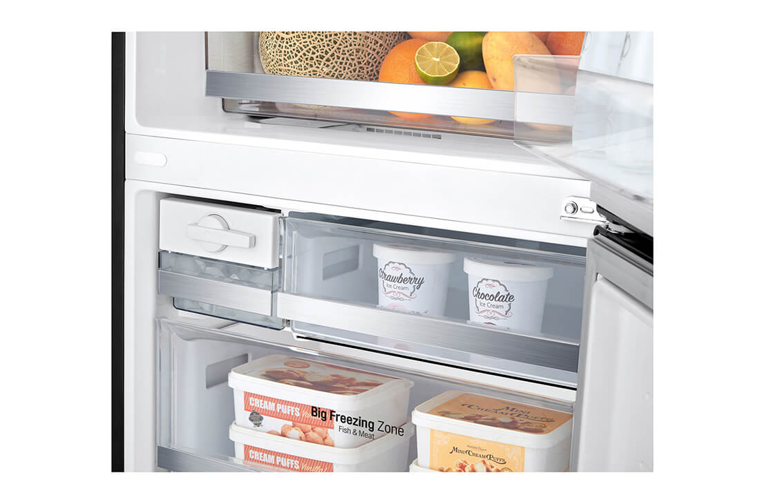 LG Combină frigorifică | Clasa E | 445 L | Total No Frost | Compresor Linear Inverter 10 ani Garanție | Door Cooling | ThinQ™ | Negru mat, GBB569MCAZB, thumbnail 5