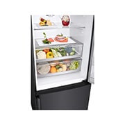 LG Combină frigorifică | Clasa E | 445 L | Total No Frost | Compresor Linear Inverter 10 ani Garanție | Door Cooling | ThinQ™ | Negru mat, GBB569MCAZB, thumbnail 3