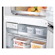 LG Combină frigorifică | Clasa E | 445 L | Total No Frost | Compresor Linear Inverter 10 ani Garanție | Door Cooling | ThinQ™ | Negru mat, GBB569MCAZB, thumbnail 5