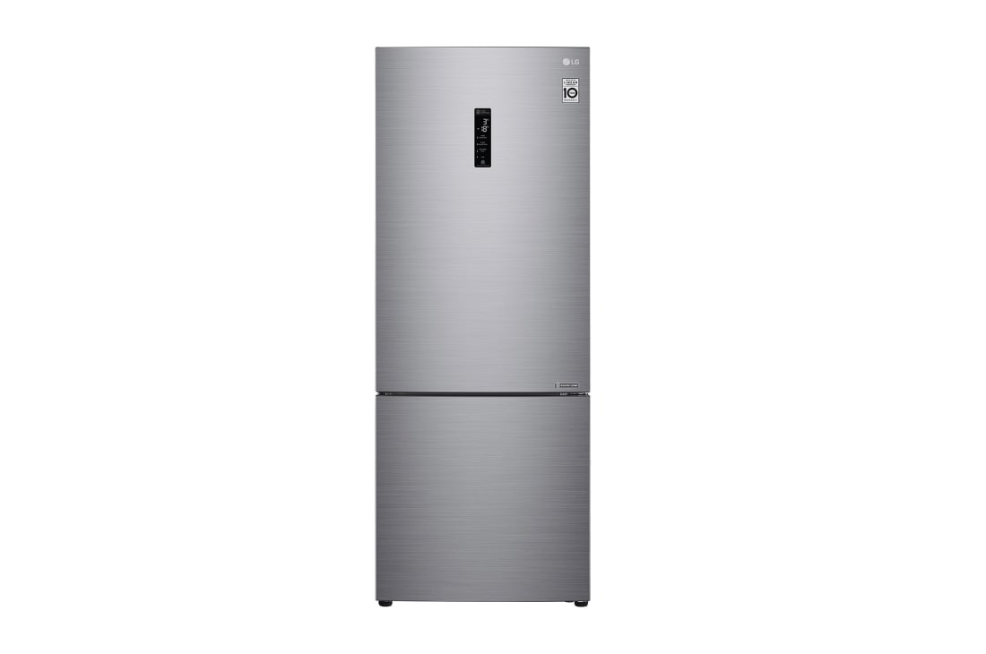 LG Combină frigorifică | Clasa E | 445 L | Total no Frost | Compresor Linear Inverter 10 ani Garanție | Door Cooling | Gri metalizat, GBB566PZHZN