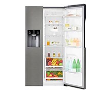 LG Frigider Side by Side | Clasa F | 591 L | Total No Frost | Compresor Linear Inverter 10 ani Garanție | Smart Diagnosis | Gri închis, GSL360ICEV   , GSL360ICEV, thumbnail 12