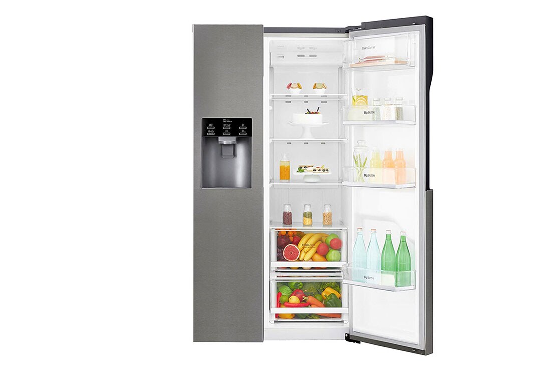 LG Frigider Side by Side | Clasa F | 591 L | Total No Frost | Smart Diagnosis | Compresor Linear Inverter 10 ani Garanție | Gri închis, GSL360ICEZ   , GSL360ICEZ, thumbnail 12