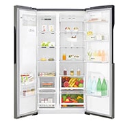 LG Frigider Side by Side | Clasa F | 591 L | Total No Frost | Smart Diagnosis | Compresor Linear Inverter 10 ani Garanție | Gri închis, GSL360ICEZ   , GSL360ICEZ, thumbnail 2